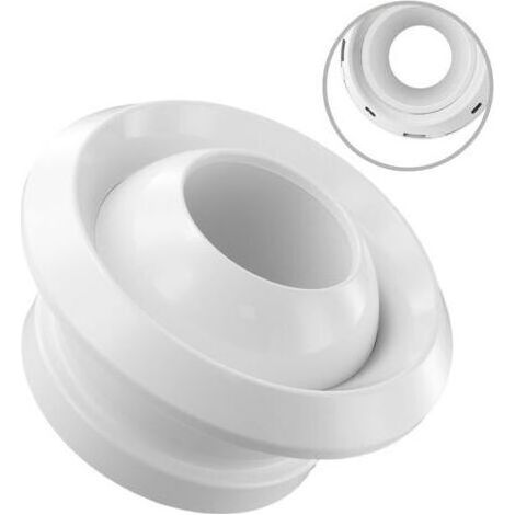 Distributeur d'air rond en ABS - Réglable - Buse sphérique - Vanne de ventilation ronde commerciale pour systèmes CVC - 75-200 mm (200 Q) (1/4)
