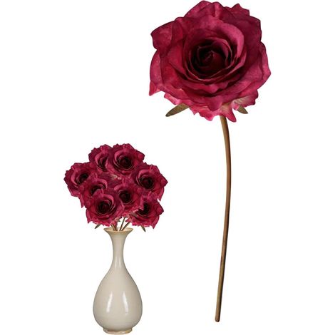 Künstliche Blumen für den Innenbereich, UV-beständig, künstliche Seidenblumen Lichtbeständige, langlebige Gartendekoration, Blumendekorationen für Frühling, Hochzeit, Bankette, Hoteltische, Party (1/5)