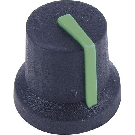 Cliff CL170852BR CL170852BR Drehknopf  Schwarz, Grün (Ø x H) 16.8 mm x 14.5 mm 1 St.