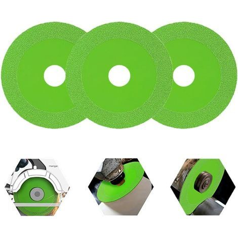 Disque à Tronçonner Verre, 3pcs Disque à Tronçonner Verre Disque à Tronçonner Diamanté Pour La Meuleuse D'Angle Disque à Tronçonner Le Verre Roue Coupes Porcelaine Grès Fin Carreaux Durs Granit Marbre
