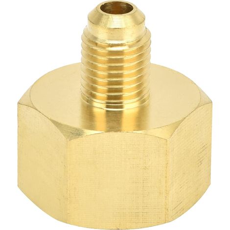Adaptateur de Réfrigérant en Laiton, W21 à 1/4SAE Climatisation Réfrigérateur Réfrigérant, Climatisation Raccord Adaptateur pour R32 R134A (1/5)