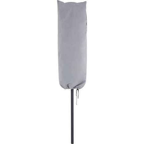 Funda impermeable para sombrilla de jardín 157x69x53 cm poliéster gris cubierta de PVC patio exterior Sibilla Chuva