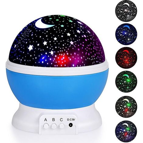 Projecteur d'étoiles pour enfants, veilleuse ciel étoilé rotative à 360° (1/5)