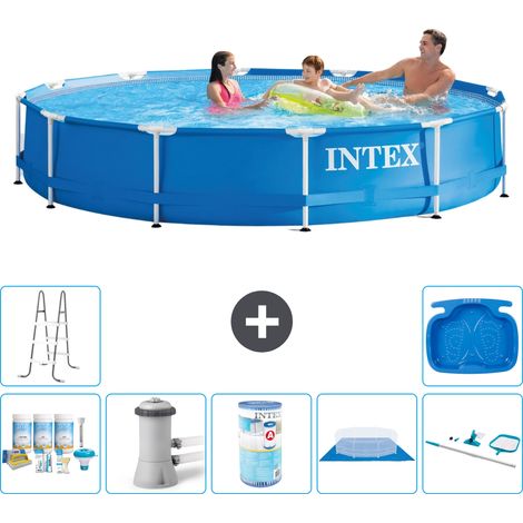 Intex Piscine Tubulaire Ronde - 366x76 cm - 8-pièces S31578 (1/5)