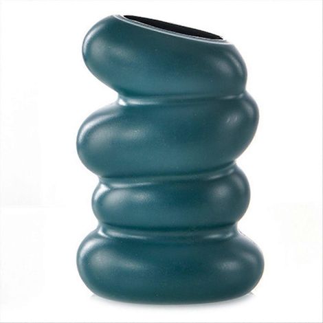Vases décoratifs verts pour bureau à domicile, parfaits pour la décoration florale. (1/5)