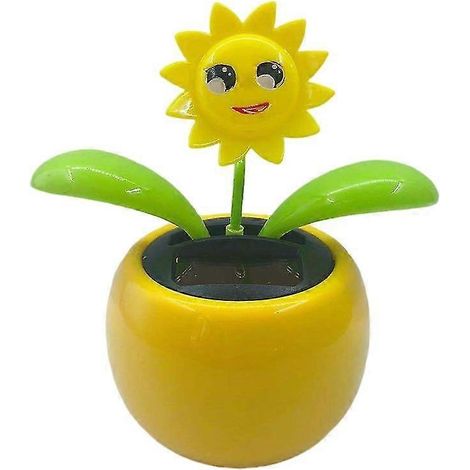 Lustige Auto-Dekoration, solarbetrieben, farbenfrohe Cartoon-Blume, tanzendes Schaukelspielzeug fürs Armaturenbrett – das perfekte Geschenk für Freunde-S (1/5)
