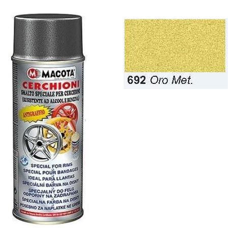 Macota Smalto Speciale Cerchioni Vernice Spray 400 ML Acrilico Oro Metallizzato