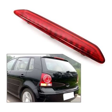 Gilt für Volkswagen Polo Schrägheck (2002–2010): LED-Bremsleuchte (oben), dritte Bremsleuchte und hintere Bremsleuchte.