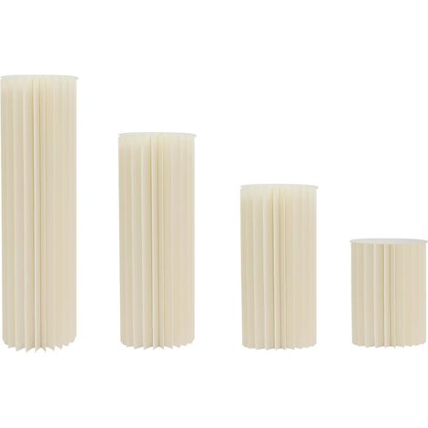 Pilastri di carta pieghevoli, 4 pezzi di cartone pieghevole centerpiece display, cilindro fiori in piedi 40/60/80/100 cm, portata massima 30 kg, decorazione per matrimoni, compleanni o feste