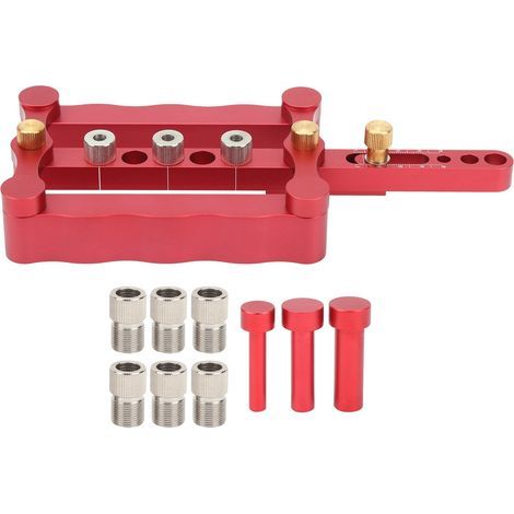 Jig de perçage pour chevilles en bois - Guide de perçage précis pour menuiserie DIY - Kit outils d'assemblage (1/5)