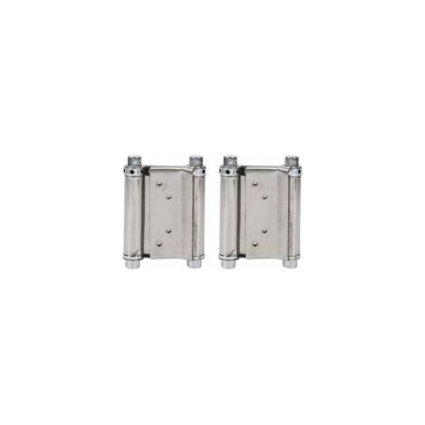 Bisagras de resorte de doble acción 2Pcs en acero inoxidable, bisagras para puertas de salón, bisagra para puertas batientes, capacidad de carga de hasta 15 kg - Crezuo (1/4)
