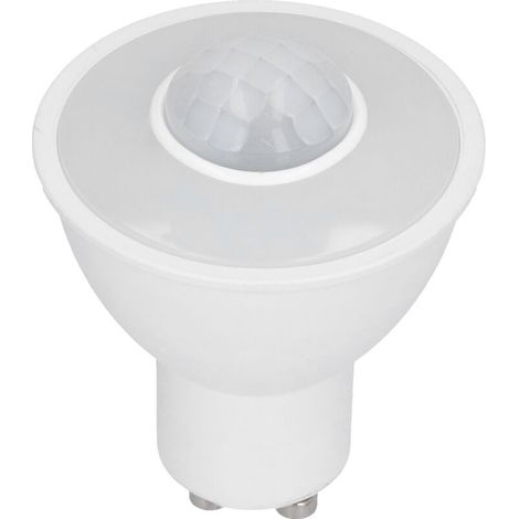 Ampoule LED GU10 à détection de corps infrarouge, 5W, 500lm, pour plafond, couloir, lumière blanche AC100-240V (1/5)