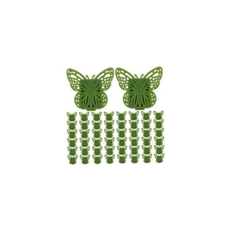 50 clips de fixation en forme de papillon pour plantes grimpantes, jolis clips adhésifs pour fixation murale, supports pour plantes grimpantes et fils de fer, clips de support pour plantes (1/5)