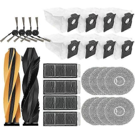 Accessoires compatibles avec les modèles L40S Pro Ultra / X50 Ultra / L50 Pro Ultra, notamment brosse principale, brosse latérale, filtre, serpillière, sac à poussière, etc., version 0428 (1/5)