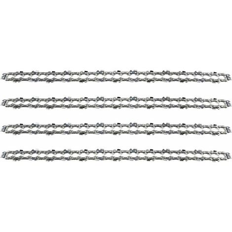 Lot de 4 Chaînes de Tronçonneuse pour Guide Chaîne de 16" (40 cm), 1,3 mm 59 Maillons d'Entraînement, Compatibles avec Stihl, Dolmar, Husqvarna, Einhell, Bosch, Makita et autres (1/4)