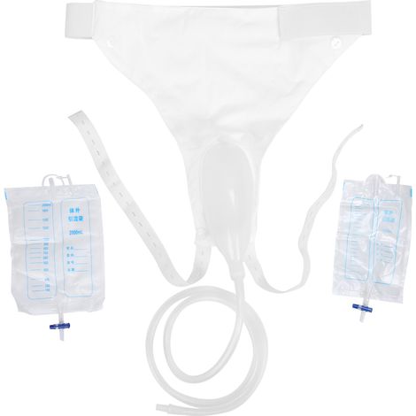 Collecteur d'Urine Silicone Unisex Homme Femme, Poche de Drainage Urinaire Portable (1/5)