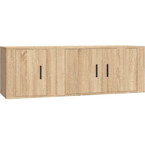 Maison Exclusive - 2-tlg. TV-Schrank-Set Sonoma-Eiche Holzwerksto