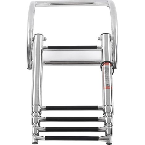 Échelle de Quai de Bateau échelle de Pont Pliante en Acier Inoxydable Solide pour Voiliers Yacht Piscine (1/4)