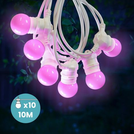 Guirlande Lumineuse Guinguette Parme 10 m Cable Blanc
