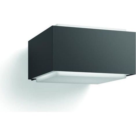 Philips – Applique murale extérieure anthracite en aluminium moulé – LED blanche chaude – 1x42W – Dimensions 9,1x16x18,2cm (1/4)