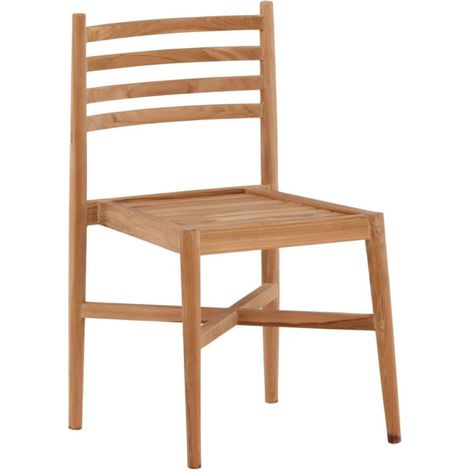 Chaise de Jardin en Teck "Kenya" 80cm Naturel (1/5)
