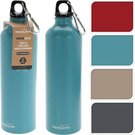 REDCLIFFS botella aluminio mosqueton 700 ml surtida , Botella aluminio mosqueton 700ml surtidaMarca:RedcliffsLigero y perfecto para deportes, senderismo y uso diarioCue