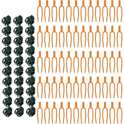 Lntyq 200 Pcs Clips De Fixation De La Plante De Jardinage Réutilisables En Plastique Stolons Fixation Vignes Pince Pastèque Fraise Fourche Sécurisation Fixateur Outil,Titulaire De