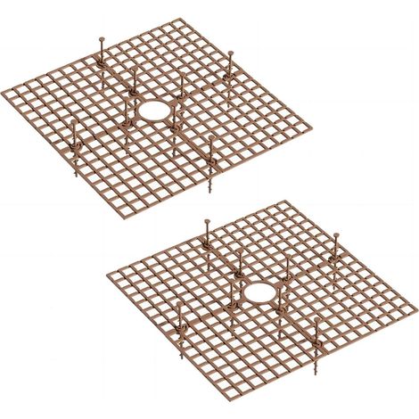 Rejilla protectora de 2 piezas para macetas, rejilla recortable de 30 cm para protección de plantas, rejilla cuadrada marrón para macetas, ideal para perros, gatos, niños y mascotas. (1/4)