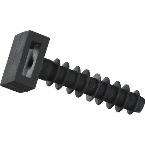 Tappi di fissaggio a flangia in nylon nero da 8 mm - Confezione da 100 unità (1/5)