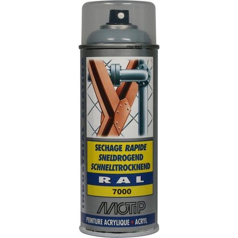 Vernis acrylique en aérosol, gris RAL 7000, 400 ml, réf. 07146 (1/3)