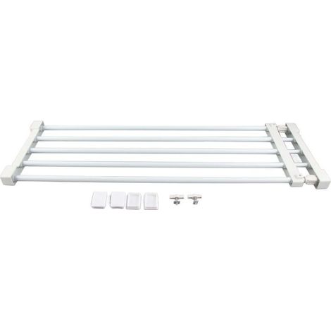 Étagère de Rangement Extensible pour Placard à Vêtements, Diviseurs de Garde-robe Réglables, Séparateur de Tension pour Armoire, Armoire, Salle de Bain, Cuisine, Bibliothèque(75120CM) (1/5)