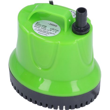 Pompe à eau submersible 925 GPH 60W pour fontaine, piscine, vidange d'aquarium, bassin, cascade, prise UE 220-240V (1/5)