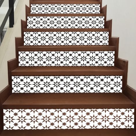 Autocollants d'escalier 3D, 39" L x 7" H, papier peint en vinyle imperméable pour décoration murale de la maison.