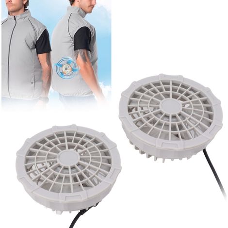 Gilet rafraîchissant portable 5V, ventilateur de vêtements climatisé USB à double tête réglable (1/5)