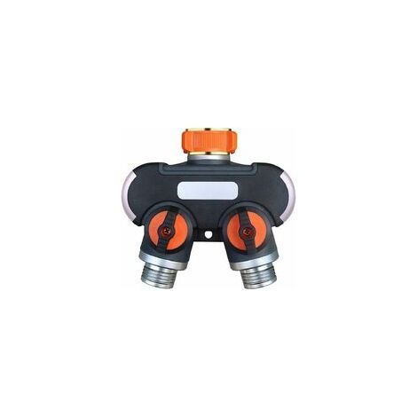 2-way garden water distributor, garden hose splitter, garden hose accessories, very suitable for outdoor faucets (1/5)