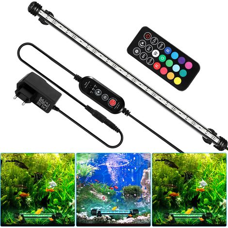 LED Aquarium Beleuchtung IP67 Wasserfest RGB Licht Aufsetzleuchte Dimmbar Fisch Tank Unterwasser Lampe 92.5cm