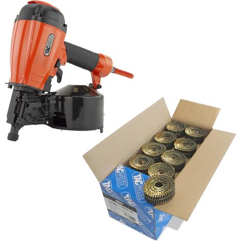 Tacwise FCN55V Pneumatic Coil 57mm Air Framing Nailer + 14,400 2.1 X 45mm Nails (1/5)