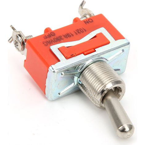 Lot de 10 interrupteurs à bascule mini E TEN1021 250V AC 15A ON-OFF 2 positions 2 broches (1/5)