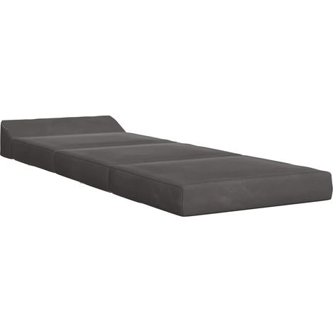 vidaXL Sofá Cama Plegable Gris oscuro 200 x 70 x 10 cm Terciopelo (1/2)