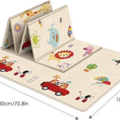 Tapis pliable bébé grand imperméable - Épais antidérapant lavable, tapis de jeu pour tout-petits sol décoration chambre (1/5)