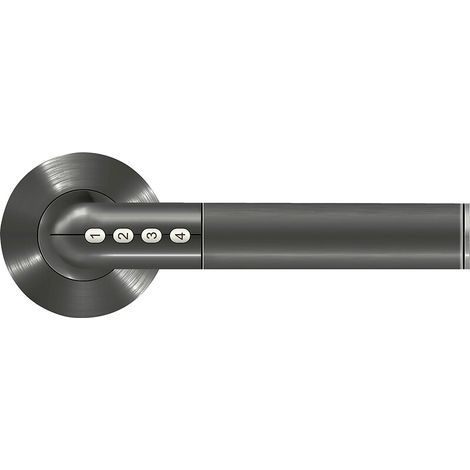 Béquille double sur rosace type 511 à code électronique fonction Bluetooth carré de 7 ou 8 mm réversible finition noir satiné - AYR