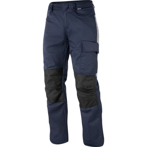 Würth Modyf – Pantalon de travail Star CP250 EN14404 bleu marine – 6 poches – Coupe ergonomique genoux – Ceinture élastique – Ourlet ajustable