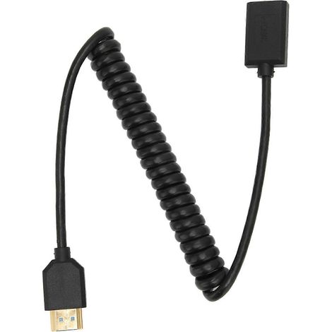 Câble HDMI en spirale mâle-femelle 8K 60Hz 48Gbps, cordon ressort OD4.0mm, connexion multimédia haute performance (1/5)