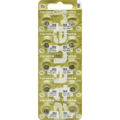 Renata Batteria a bottone 364 10 pz. 20 mAh