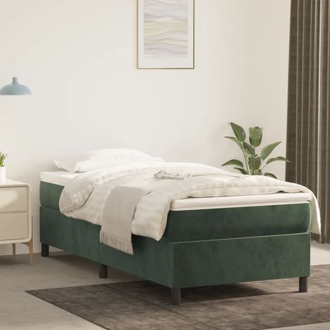 Boxspringbettgestell Dunkelgrün 90x200 cm Samt vidaXL