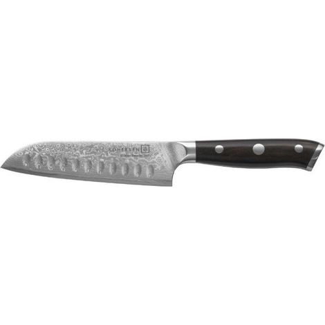 Kohersen Cuchillo Santoku Negro 23,6 cm Diseño elegante