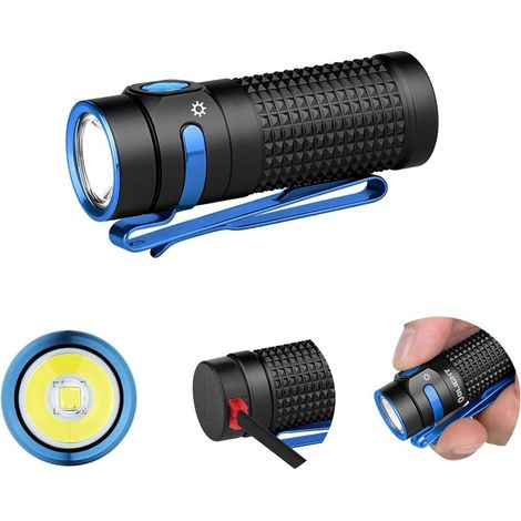 Lampe de Poche LED Rechargeable Haute Puissance 1300 Lumens170m Mini Torche Étanche pour Le Camping Voyage d'Urgence Noir (1/5)