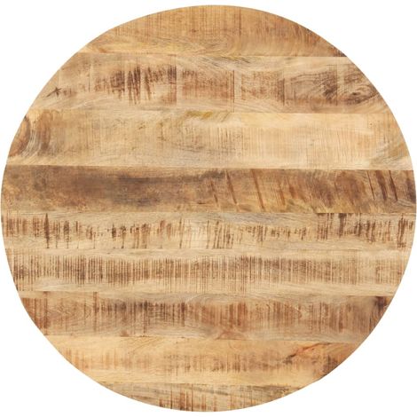 Dessus de table Bois de manguier solide Rond 25-27 mm 50 cm