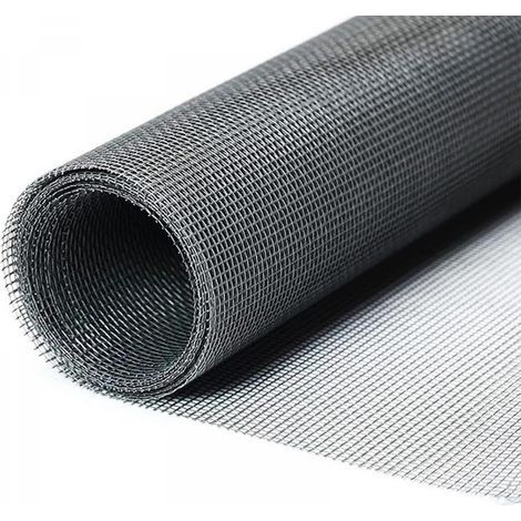 Window mosquito net, 1 x 1.3 m, cuttable, suitable for doors and windows - grey (1/5)