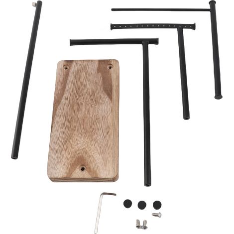 Présentoir à bijoux à 3 niveaux en métal extensible avec base en bois pour colliers, boucles d'oreilles, bracelets et bagues - Décoration de chambre (1/5)